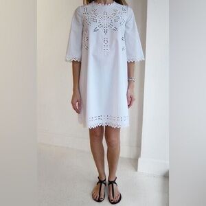 Isabel Marant White Eyelet Dress